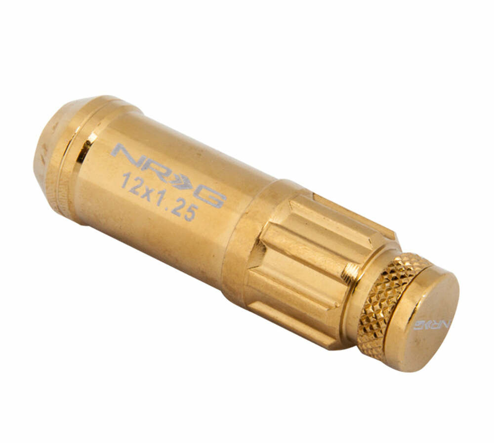 NRG Innovations 710 Series Steel Lug Nuts - Chrome Gold LN-LS710CG-21