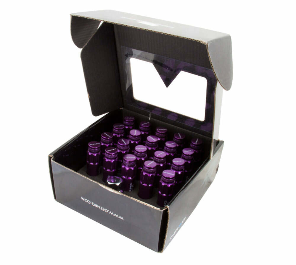 NRG Innovations 710 Series Steel Lug Nuts - Purple LN-LS710PP-21