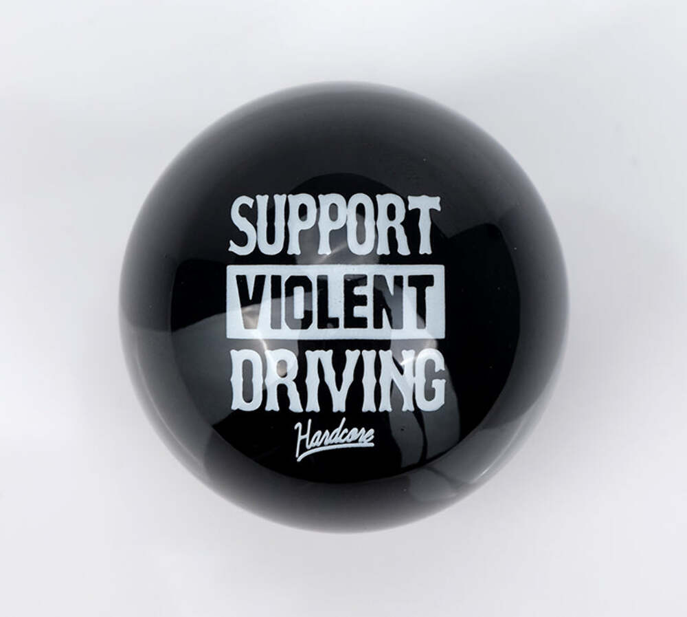 NRG Innovations Hardcore Collab Painted Black Round Shifter Heavey Weight SK-350HC-BK-1