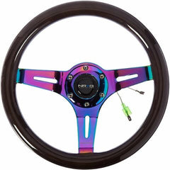 NRG Innovations Steering Wheels Wood Grain ST-310BK-MC