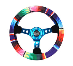 NRG Innovations Steering Wheel Cover, Mexicali stretch polyester with PrismaTag  SWC-001MEXICALI