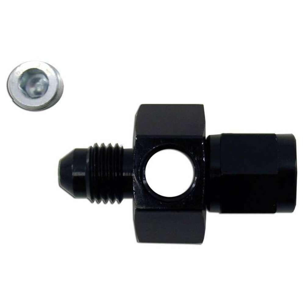 NITROUS EXPRESS 6an Swivel Gauge Adapter Fitting - Black 15502