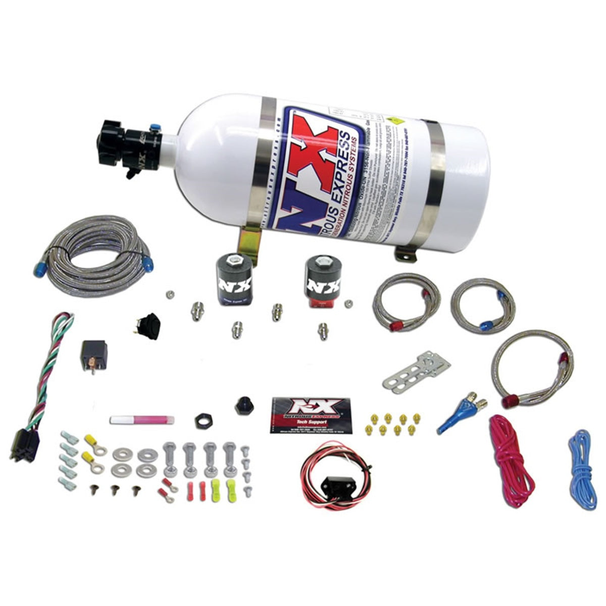 Nitrous Express Universal Fly By Wire Single Nozzle System, Less Bottle Includes Tps Switch 20919-00