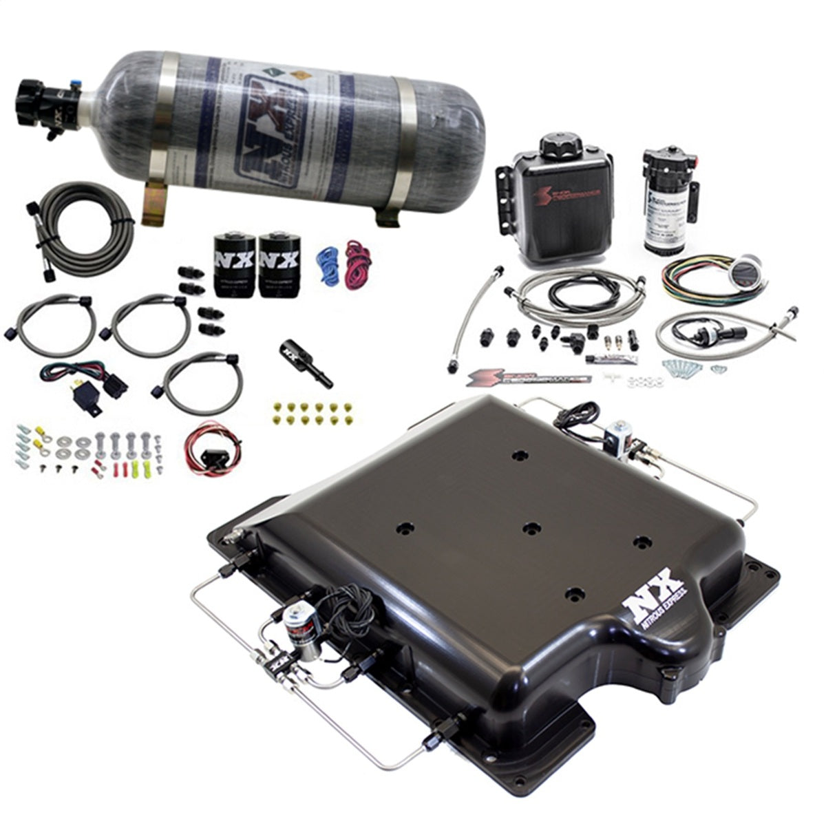 Nitrous Express Hellcat Lid With Nitrous and Water/Methanol System (100-400HP) with 12LB Bottle 20972BMF-12