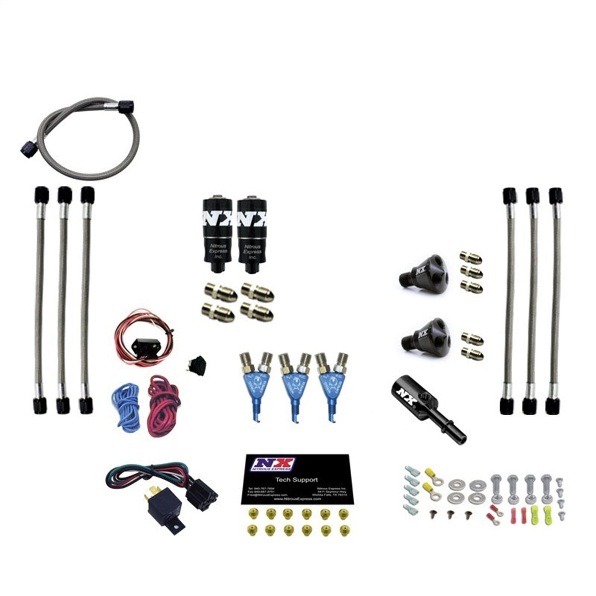 Nitrous Express Three Cylinder EFI Piranha System, No Bottle 60033EFI-00P