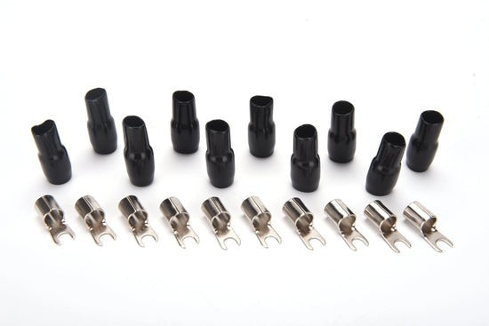 ORION BARRIER SPADE TERMINAL 4 GAUGE #10 GOLD BLACK 10 PCS B4B
