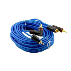 ORION 20 Ft Blue 2 Channel RCA Male to RCA Male Stereo Car Audio Cable CR20FT