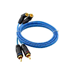 ORION 3 Ft Blue 2 Channel RCA Male to RCA Male Stereo Car Audio Cable CR3FT