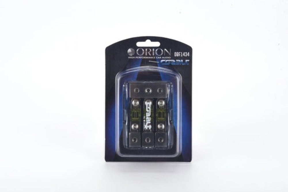ORION MINI ANL POWER DISTRIBUTION BLOCK ONE 4/8 IN AND THREE 4/8 GAUGE OUPUT NICKEL FINISH DBF1434