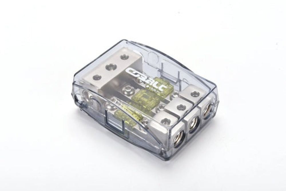 ORION MINI ANL POWER DISTRIBUTION BLOCK ONE 4/8 IN AND THREE 4/8 GAUGE OUPUT NICKEL FINISH DBF1434