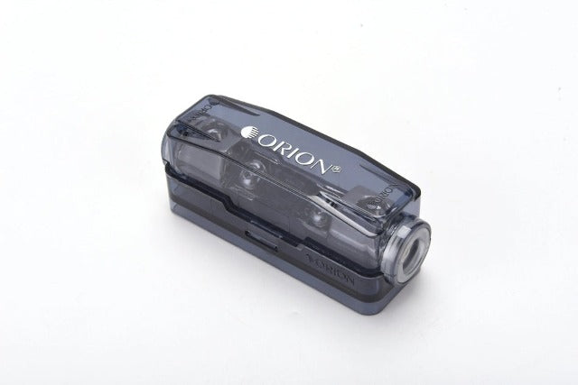 ORION MINI ANL FUSE HOLDER 0/2 GAUGE IN/OUT WITH ADAPTOR AND 200A FUSE INCLUDED NICKEL FINISH OWFH100HP