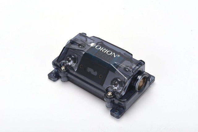 ORION ANL FUSE HOLDER 0/2 GAUGE IN/OUT WITH ADAPTOR AND 150 A FUSE INCLUDED NICKEL FINISH  DIGITAL
VOLT METER OWFHANL20DIGIV