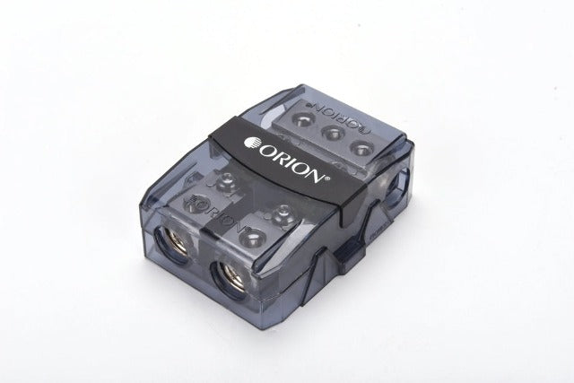 ORION MINI ANL POWER DISTRIBUTION BLOCK THREE  0/2 IN AND TWO 2/4 GAUGE OUPUT NICKEL FINISH WITH 2
100A MINI ANL FUSE OWFHM30204