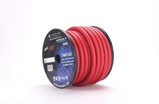 ORION COBALT 0-GAUGE 50FT CCA WIRE ROLL - RED PW050R