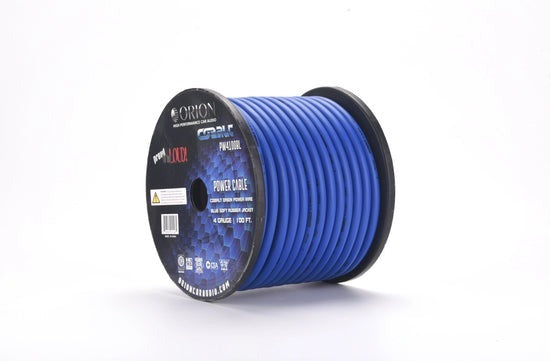 ORION COBALT 4-GAUGE 100FT CCA WIRE ROLL - BLUE PW4100BL