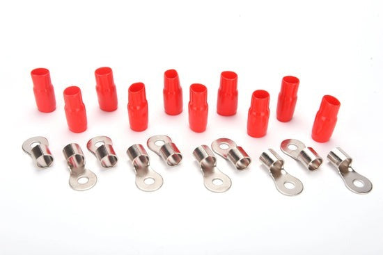 ORION 1/0 GAUGE 5/16 HOLE GOLD RED 10 PCS NICKEL FINISH RT0R