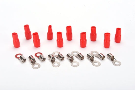 ORION 4 GAUGE 5/16 HOLE GOLD RED 10 PCS NICKEL FINISH RT4R
