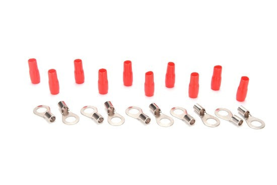 ORION 8 GAUGE 5/16 HOLE GOLD RED 10 PCS NICKEL FINISH RT8R