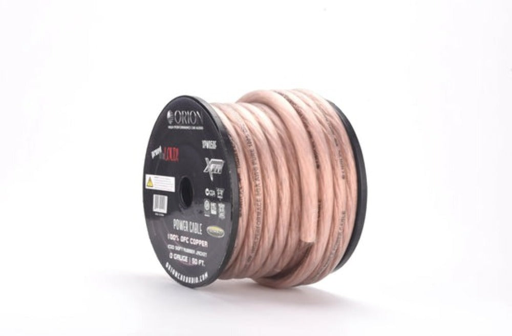 ORION XTRPRO 0-GAUGE 100% OFC 50FT WIRE ROLL - FROST XPW050F