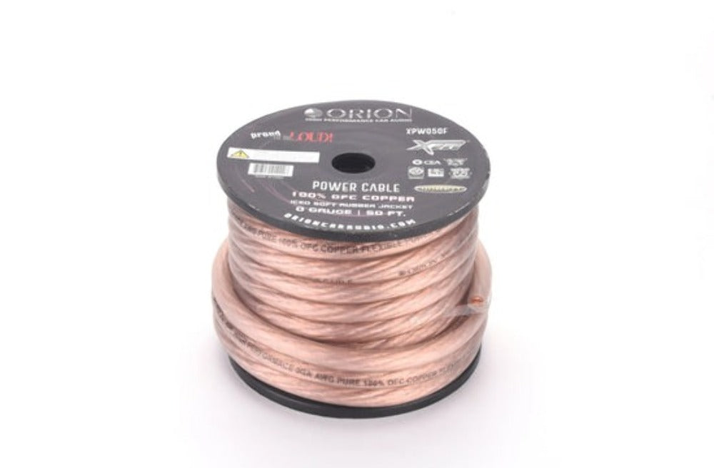 ORION XTRPRO 0-GAUGE 100% OFC 50FT WIRE ROLL - FROST XPW050F