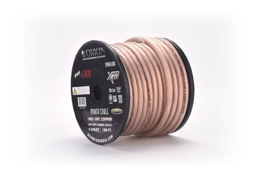 ORION XTRPRO 4-GAUGE 100% OFC100FT WIRE ROLL - FROST XPW4100F