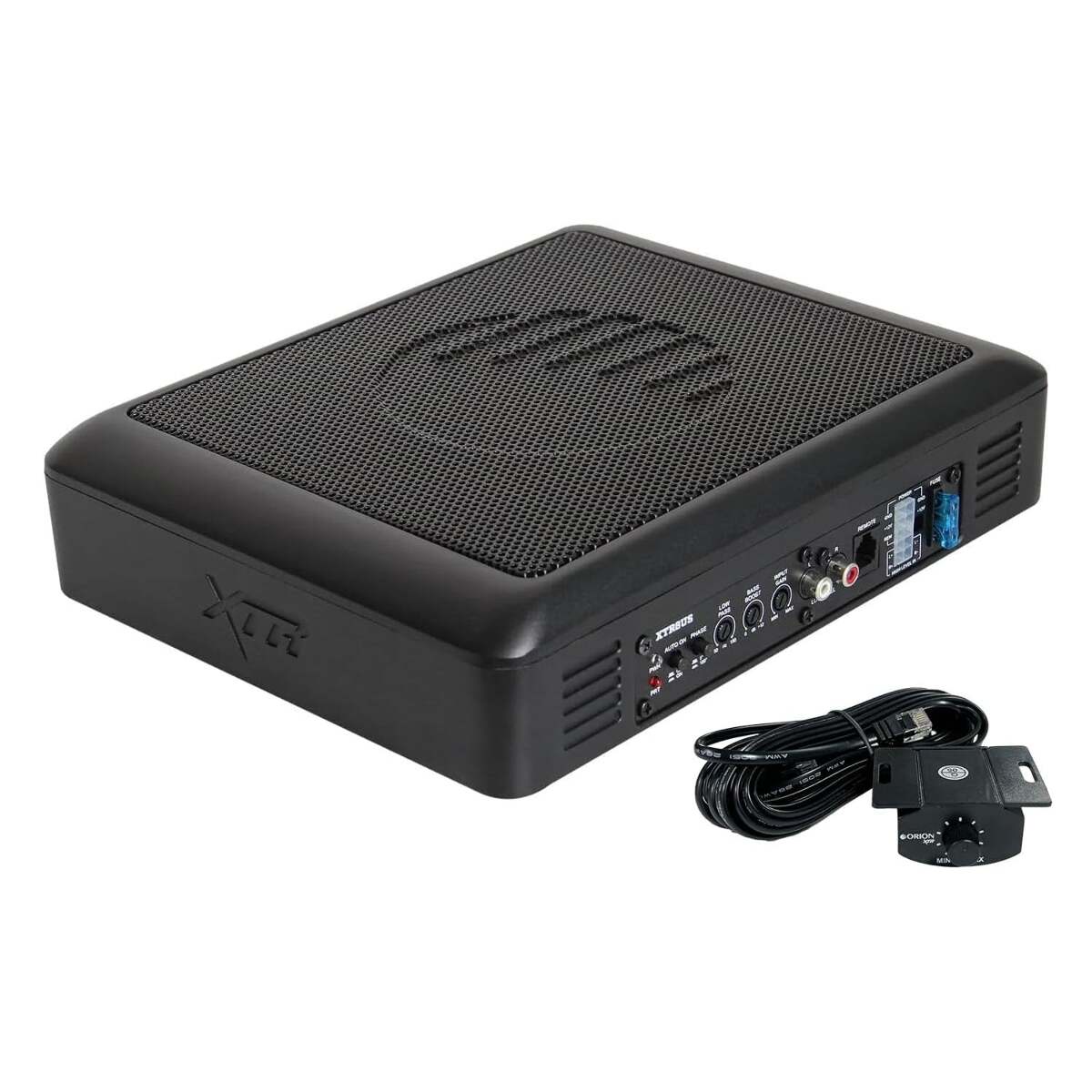 ORION 8 Inch Slim Underseat Subwoofer with Built-In Amplifier XTR8US
