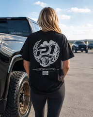 P1 Race Products | Iconic Design | Black Ladies Tee (SL01BLK-S)