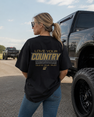 P1 Race Products | Love your Country | Ladies Tee (SL02BLK-M)