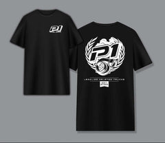 P1 Race Products | Iconic Design | Mens Tee | Black (SM01BLK-L)