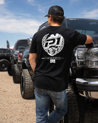 P1 Race Products | Iconic Design | Mens Tee | Black (SM01BLK-XL)
