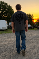 P1 Race Products Iconic Design | Mens Tee | Charcoal Grey (SM01CH-M)