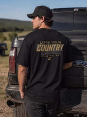 P1 Race Products | Love your Country | Mens Tee (SM02BLK-XXL)