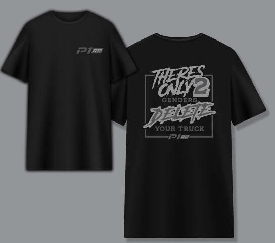P1 Race Products Mens Tee - Stating the facts (SM03BLK-XXL)