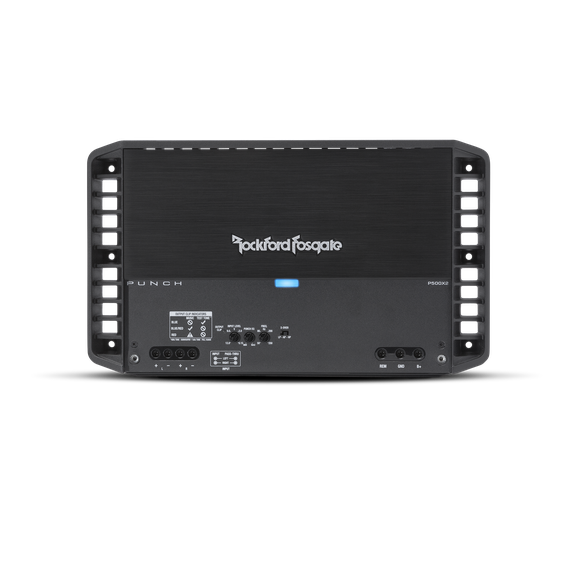 Rockford Fosgate 2 channel amplifier 
150x2 @ 4Ω, 250x2 @ 2Ω, 500x1 @ 4Ω bridged pn p500x2