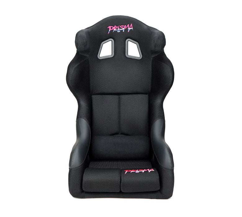 NRG Innovations PRISMA FIA HALO Competition Seat with Competition Fabric, FIA homologated, BLACK FRP-RS600M-BK-PRISMA