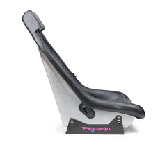 NRG Innovations GTS Retro Bucket Seat features Black PVC Leather, Black stitching, Colorful multi ombre color Fiberglass back with glitter PRI-100BK-H