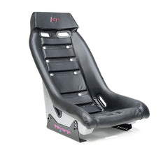 NRG Innovations GTS Retro Bucket Seat features Black PVC Leather, Black stitching, Colorful multi ombre color Fiberglass back with glitter PRI-100BK-H