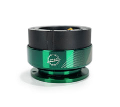 NRG Innovations Quick Release 2.0 - 20 Year Anniversary Black Body/Emerald Ring SRK-200BK-EG20