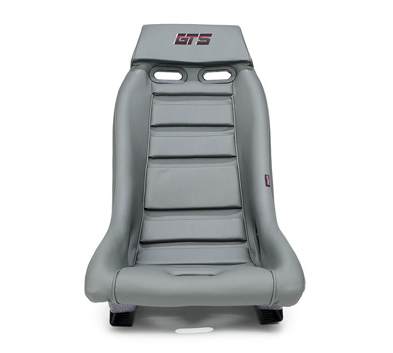 NRG Innovations GTS Retro Bucket Seat features Gunmetal PVC Leather, Gunmetal stitching, Colorful multi color Fiberglass back with glitter PRI-150GM