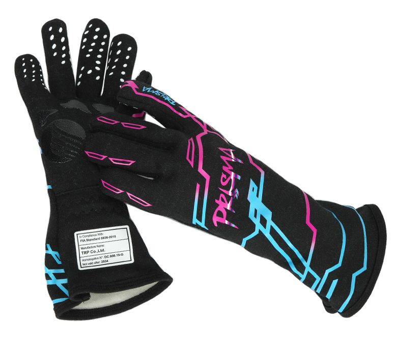 NRG Innovations PRISMA Racing Gloves FIA 8856-2018 L GS-600BK-L