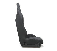 NRG Innovations Defender water resistant steel frame suspension seats Black with Black trim w/ Defender logo w/ Side mount bracket DF-100MB-S