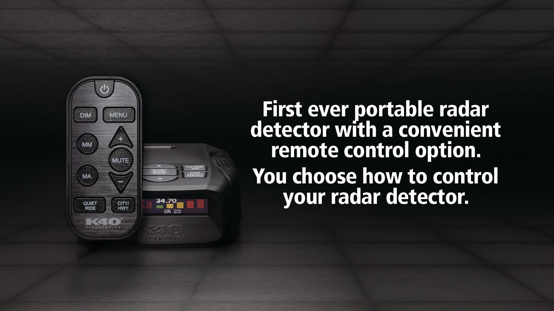 K40 Platinum 100 Long Range Portable Radar Detector with Remote K40-100RC