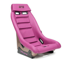 NRG Innovations GTS Retro Bucket Seat features WINE PVC Leather, Wine stitching, Rose Gold Fiberglass back with glitter PRI-150WINE