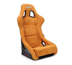 NRG Innovations FRP Bucket Seat PRISMA Edition with pearlized back. All Tan alcantara vegan material w/ phone pockets. (Large) FRP-302TA-PRISMA