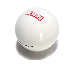NRG Innovations Hardcore Collab Painted White Round Shifter Heavey Weight SK-350HC-WT-1