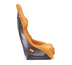 NRG Innovations FRP Bucket Seat PRISMA Edition with pearlized back. All Tan alcantara vegan material w/ phone pockets. (Large) FRP-302TA-PRISMA