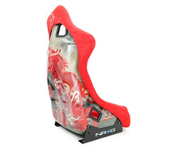 NRG Innovations FRP And Carbon Fiber Buckets Seats Singles FRP-302RD-DRGN-R