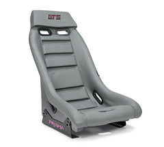 NRG Innovations GTS Retro Bucket Seat features Gunmetal PVC Leather, Gunmetal stitching, Colorful multi color Fiberglass back with glitter PRI-150GM