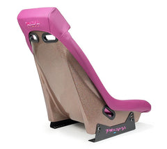NRG Innovations GTS Retro Bucket Seat features WINE PVC Leather, Wine stitching, Rose Gold Fiberglass back with glitter PRI-150WINE