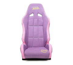 NRG Innovations Defender water resistant steel frame suspension seats Purple with Pink trim w/ Defender logo w/ Side mount bracket DF-100PP-S